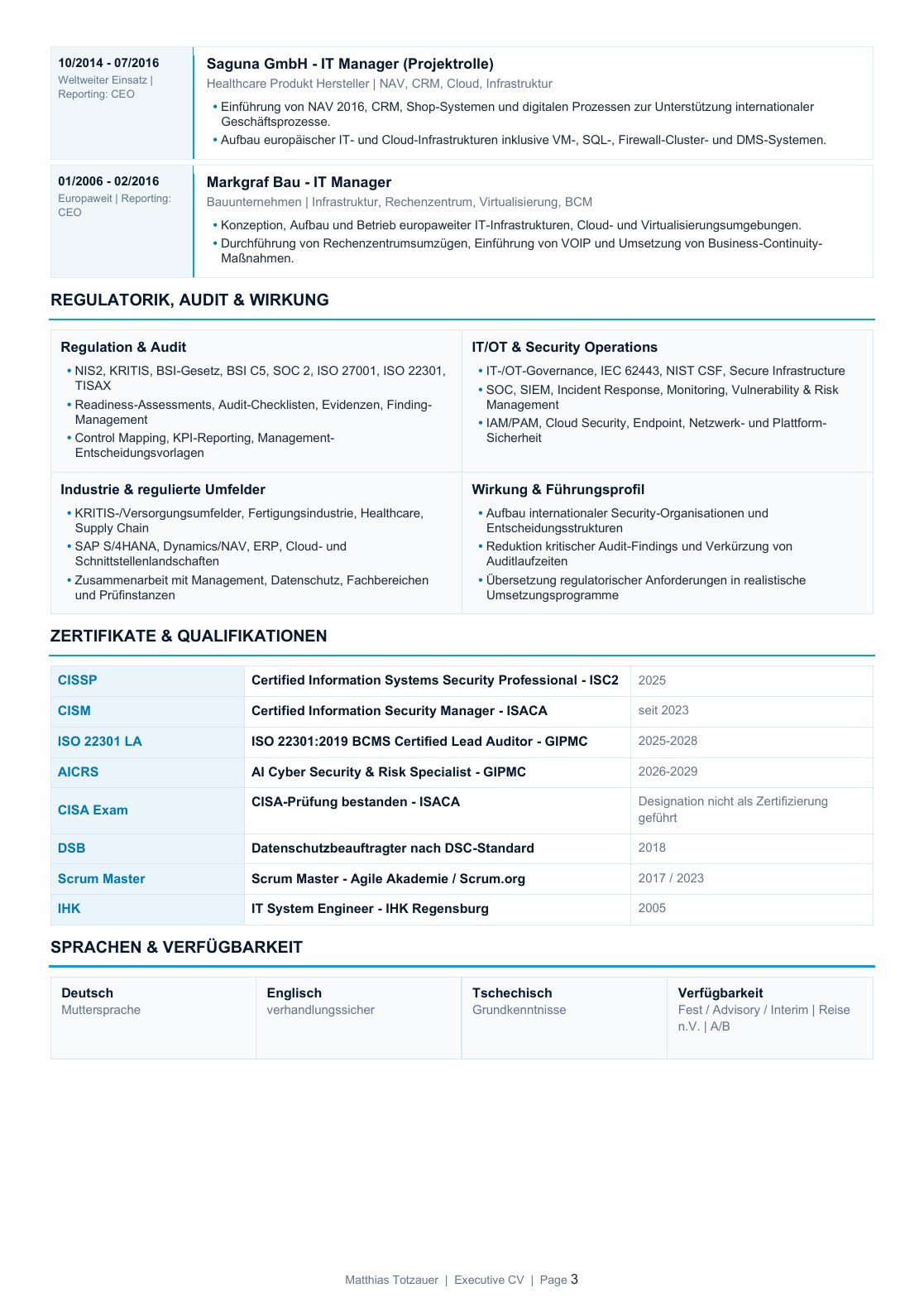 Executive CV von Matthias Totzauer, Seite 3